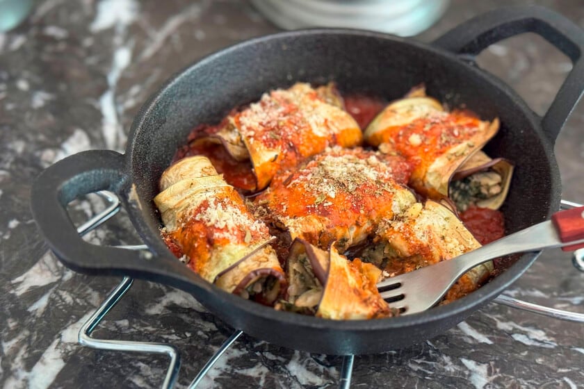 Rollitos de berenjena al horno: una receta rápida, sin harina y con proteína vegetal