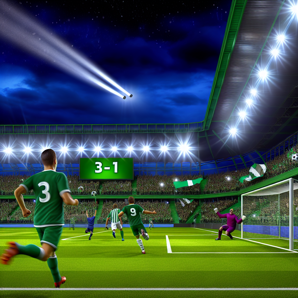 Triunfo del Sporting Lisboa 3-1 sobre Moreirense bajo la noche estrellada Sporting Lisboa vence a Moreirense 3-1 en partido nocturno, jugadores en acción