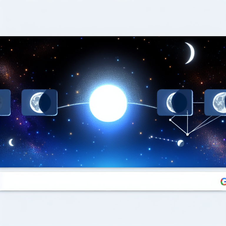Doodle interactivo de Google sobre fases lunares y astronomía