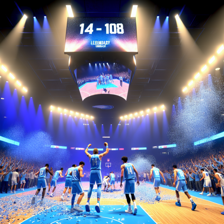 Celebración de la remontada histórica de los Thunder en un estadio lleno, marcador 108-14