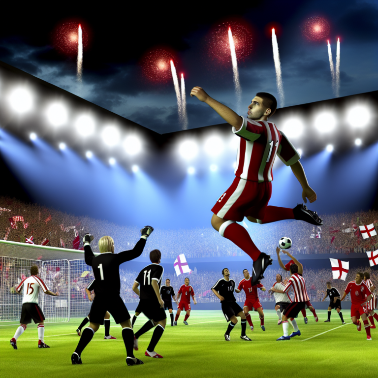 Jugador del Atlético de Madrid rematando un balón en partido vibrante para mantener la tercera plaza de LaLiga