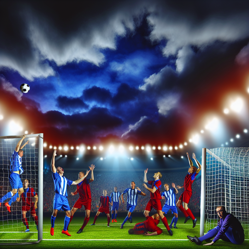 Empate Apasionante Entre Girona y Leganés en Noche de Fútbol Partido nocturno con empate entre Girona y Leganés, jugadores en acción bajo cielo estrellado