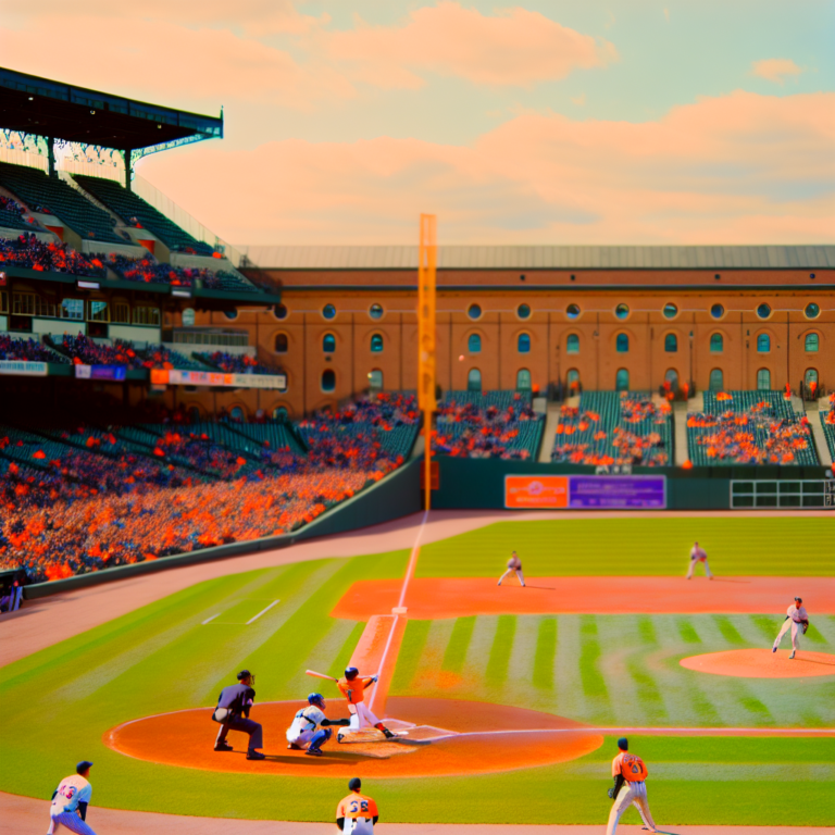 Jugador de los Orioles bateando en partido contra Yankees en estadio abarrotado