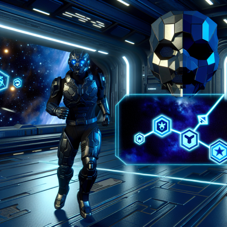 Personaje con armadura futurista y skin gratuita de Star Wars en Fortnite en ambiente espacial