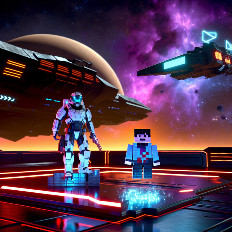Jugadores con skin gratuita de Star Wars en juego Fortnite en ambiente espacial