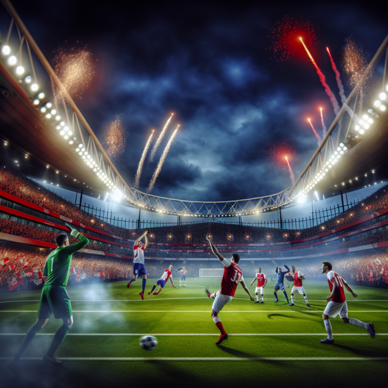 Arsenal vence al PSG en un emocionante partido nocturno con fuegos artificiales.