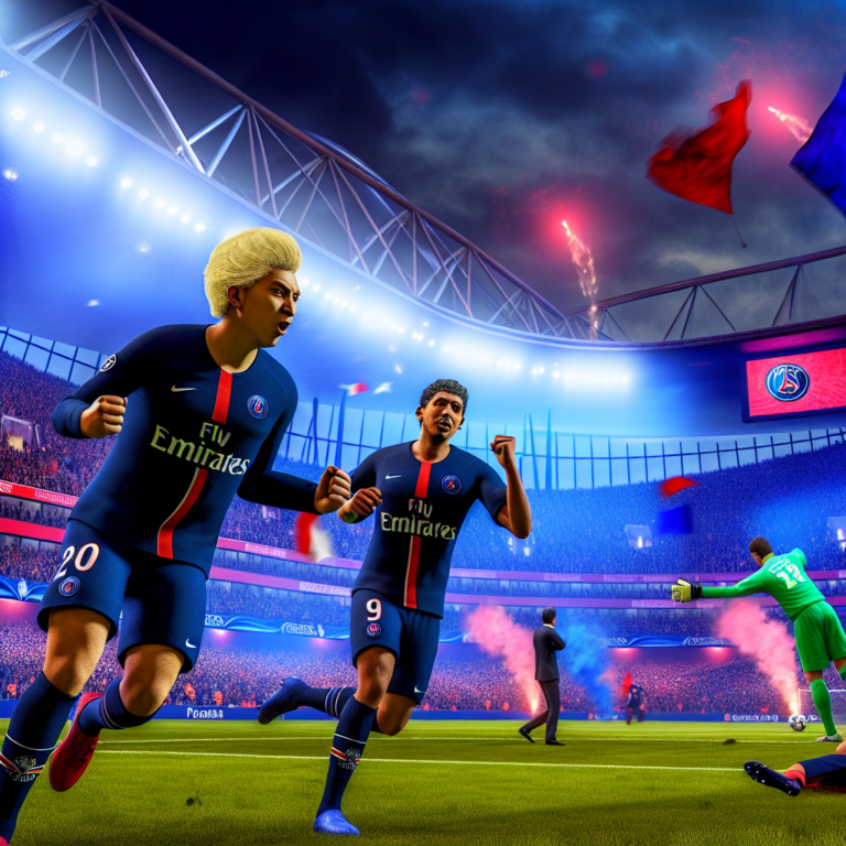 Psg vence al Arsenal en un emocionante partido con dos jugadores celebrando