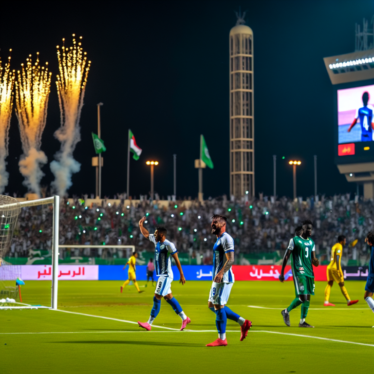Celebración de Al Ahli tras eliminar a Al Hilal en partido de fútbol