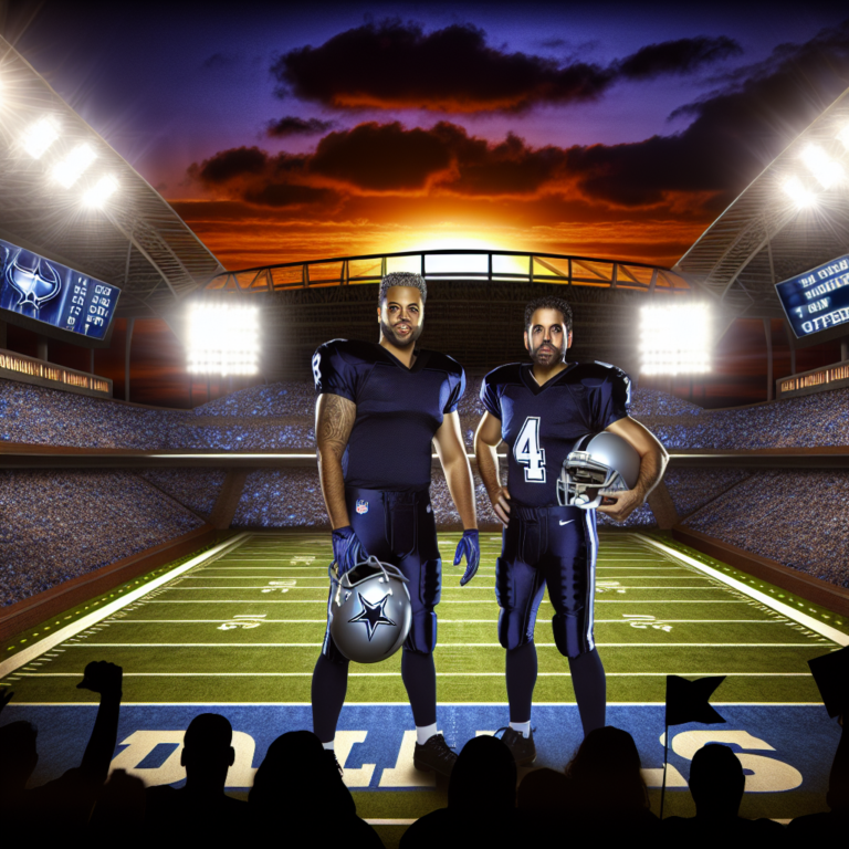 George Pickens con uniforme de los Cowboys en el estadio al atardecer