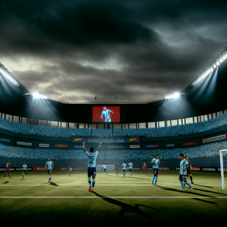 Partido emocionante en estadio lleno, Sporting Cristal vs Bolívar bajo luces nocturnas.