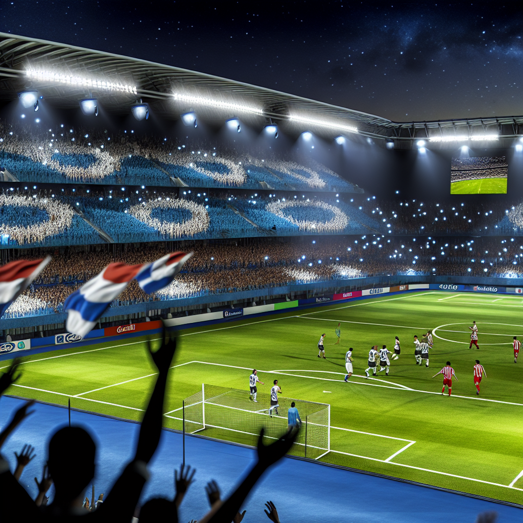 Noche de Fútbol: Atlético Grau vs Grêmio en Acción Vibrante Emocionante noche de partido entre Atlético Grau vs Grêmio en estadio lleno