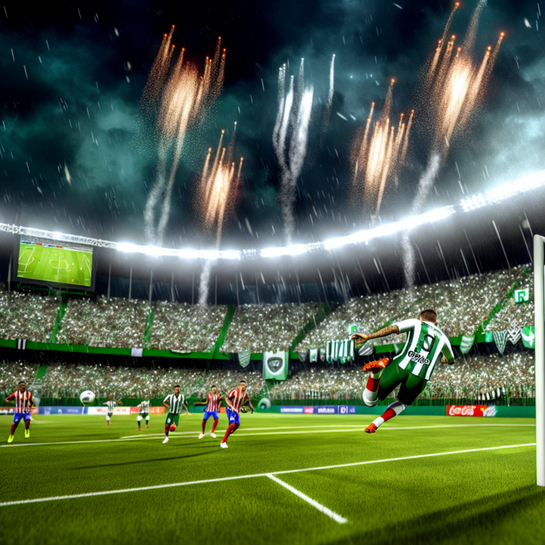 Atlético Nacional vence a Internacional en partido nocturno con fuegos artificiales