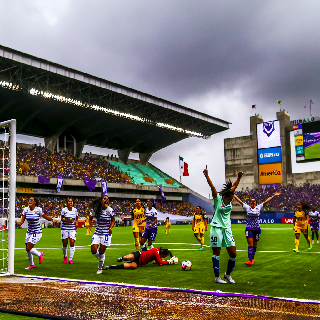 Triunfo Electrizante de Pachuca Femenil Frente al América Gol de Pachuca Femenil en victoria emocionante contra el América en estadio lleno