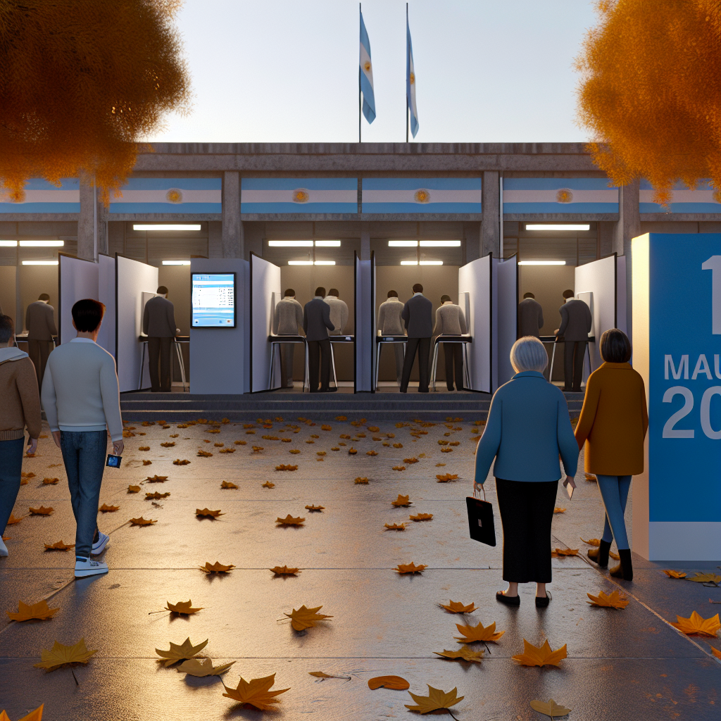Participación Ciudadana en las Elecciones Municipales 2025 Votantes en cabina durante elecciones municipales San Luis 2025 con banderas.