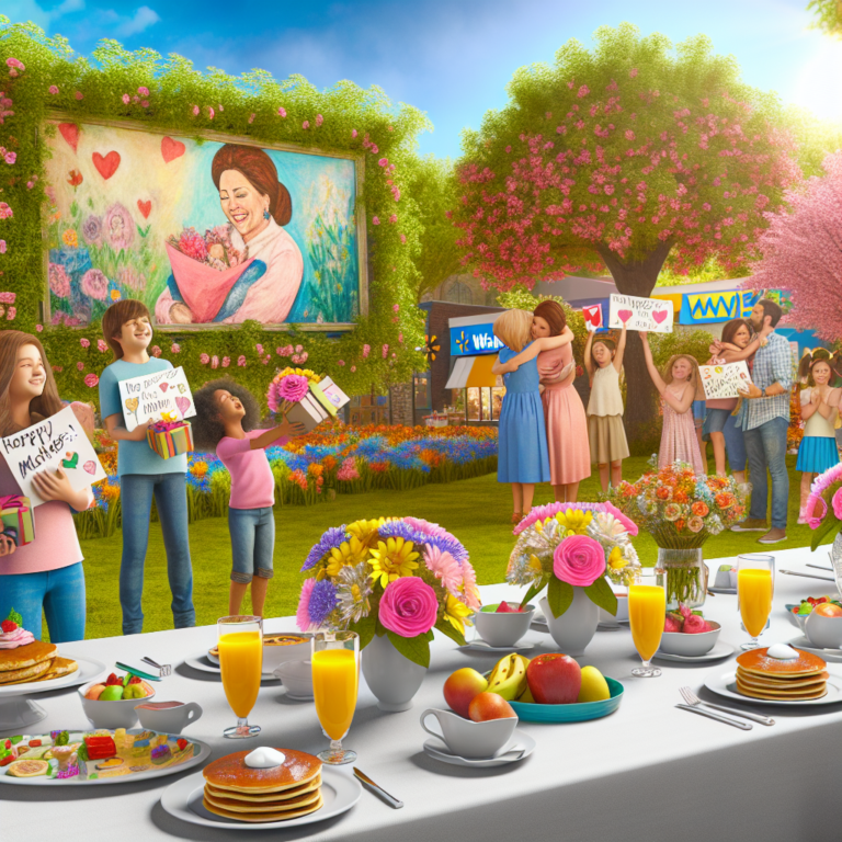 Celebración del Día de la Madre en Estados Unidos con familia y desayuno al aire libre