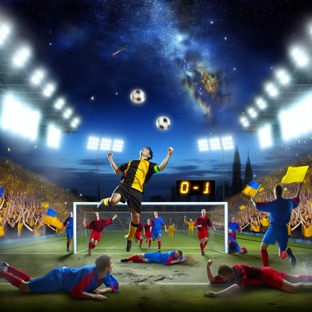 Guaraní vence a Cerro Porteño en partido intenso bajo estrellas Jugador de Guaraní celebra un gol victorioso sobre Cerro Porteño en un estadio energizado