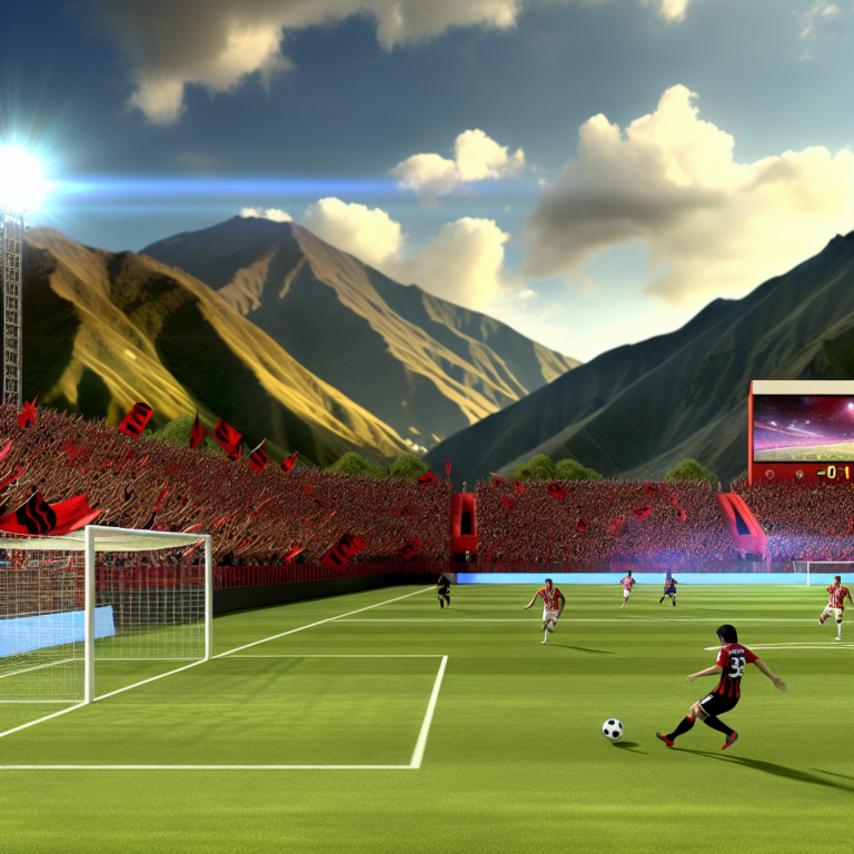 Partido emocionante entre Cienciano y Melgar en estadio con montañas al fondo