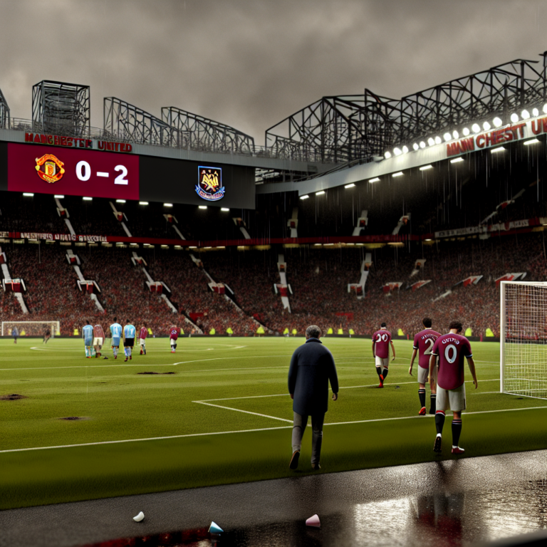 Manchester United pierde 0-2 frente a West Ham en el estadio Old Trafford