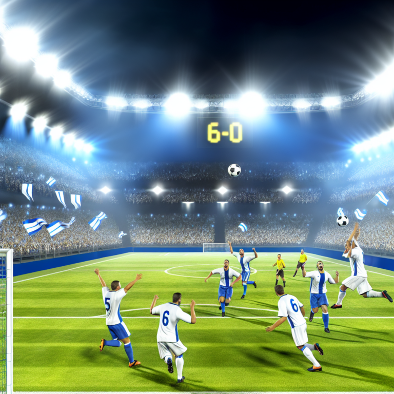 Jugadores celebrando tras amplia victoria de Universidad Católica frente a Everton, marcador 6-0.