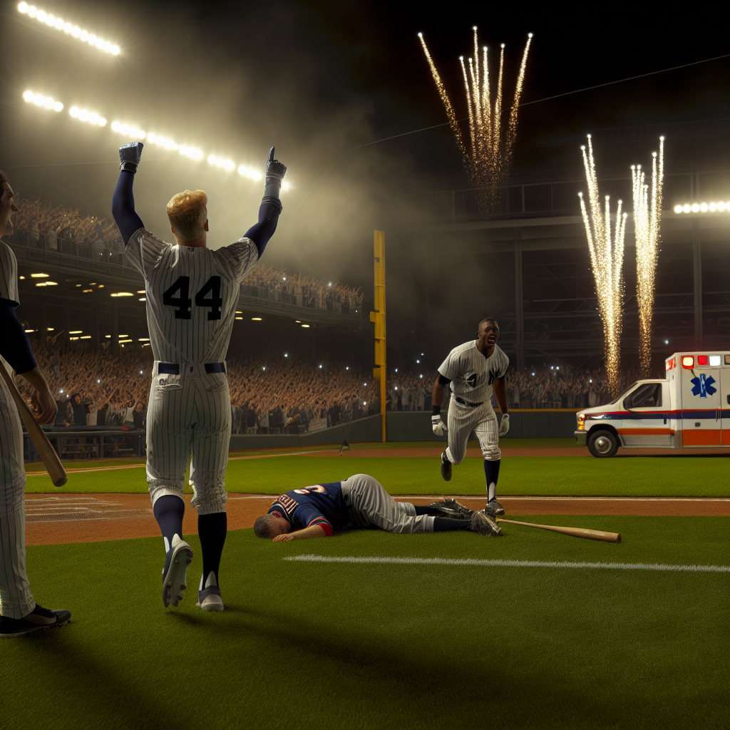 Victoria de los Yankees sobre los Mariners bajo un cielo iluminado Yankees superan a Mariners en juego nocturno con fuegos artificiales y victoria celebrada